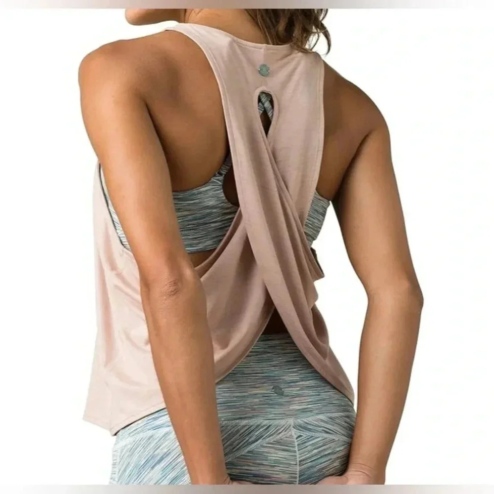 PrAna Women’s Florette Tank Top Size Medium Light Pink